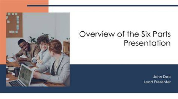 What are the six identified parts of a presentation?