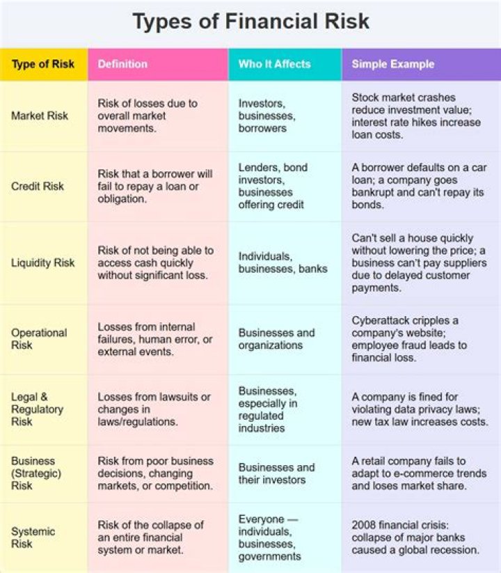 What are the types of risk in financial management?