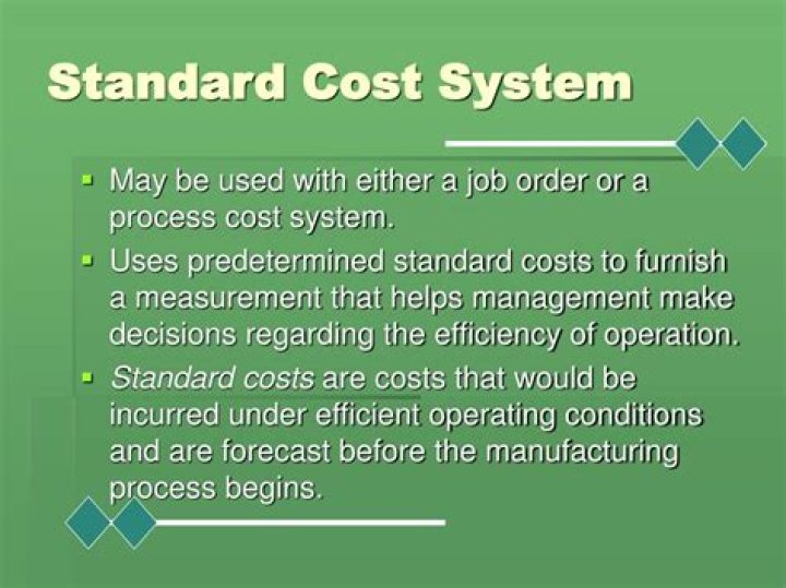 What are the uses of standard cost system?