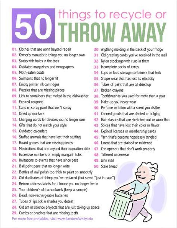 What are things you throw away?