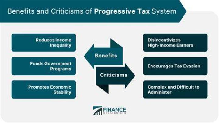 What are two disadvantages of a progressive tax system?