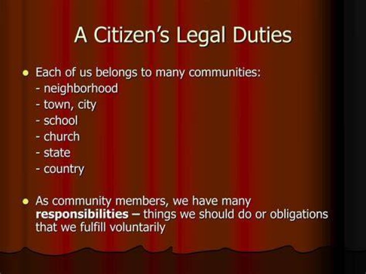 What are your duties and responsibilities as a citizen?