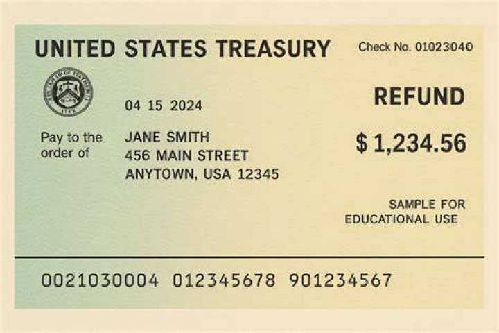 What bank does the IRS use for refund checks?