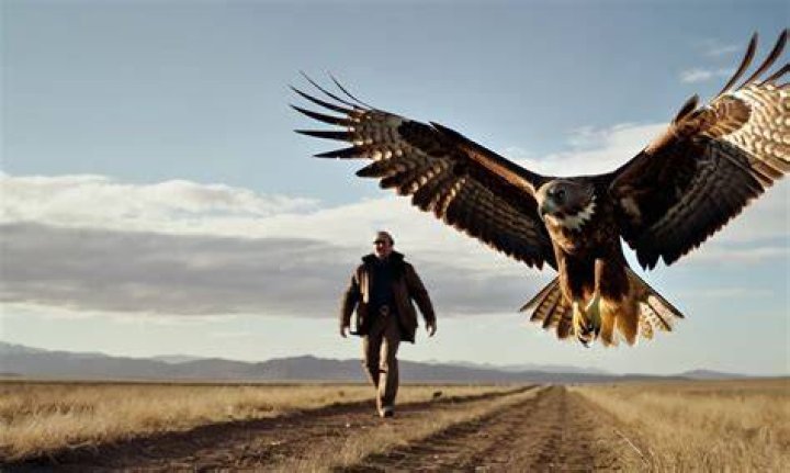 What bird can pick up a human?