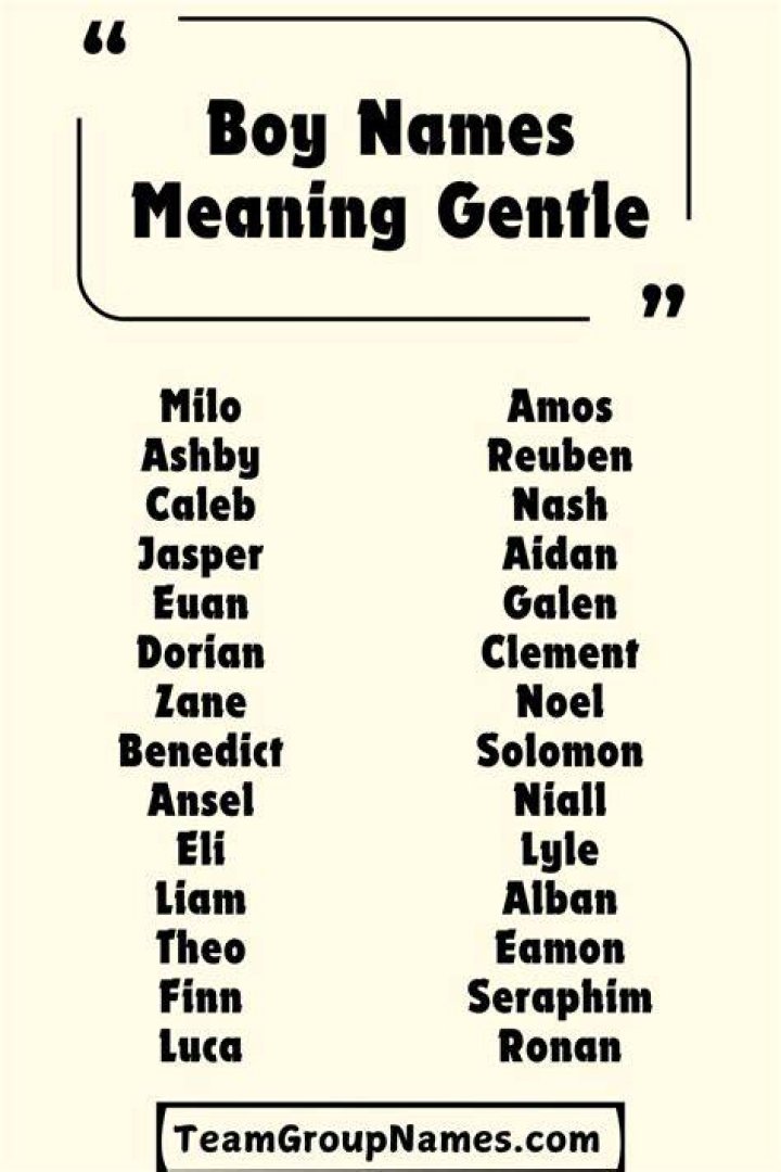 What boy name means calm?