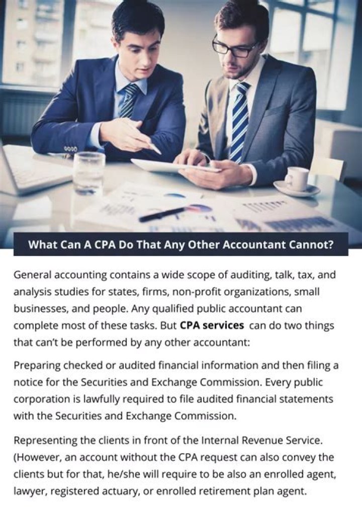 What can a CPA do that other accountants Cannot?