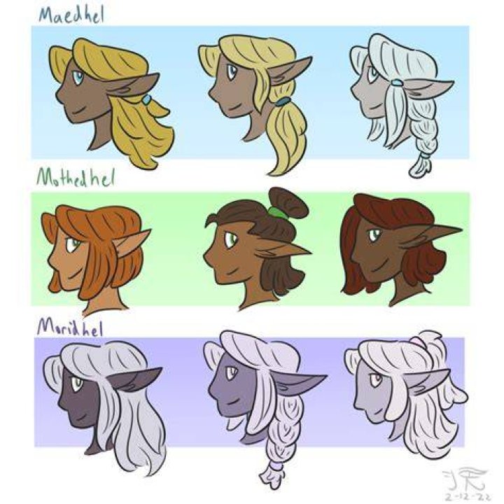 What color hair do elves have?