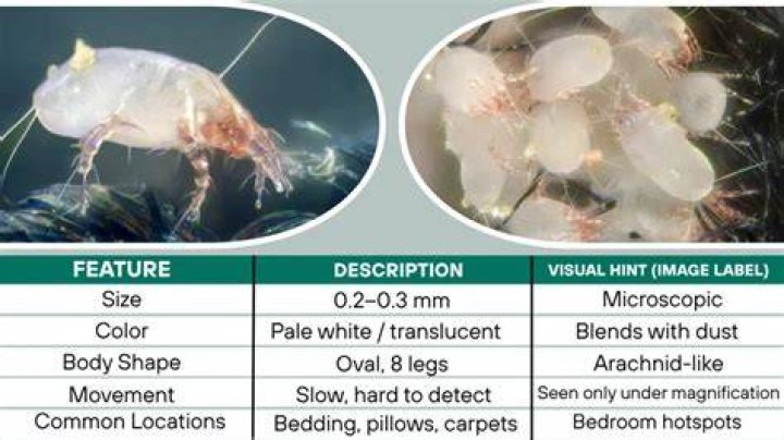 What color is dust mites?