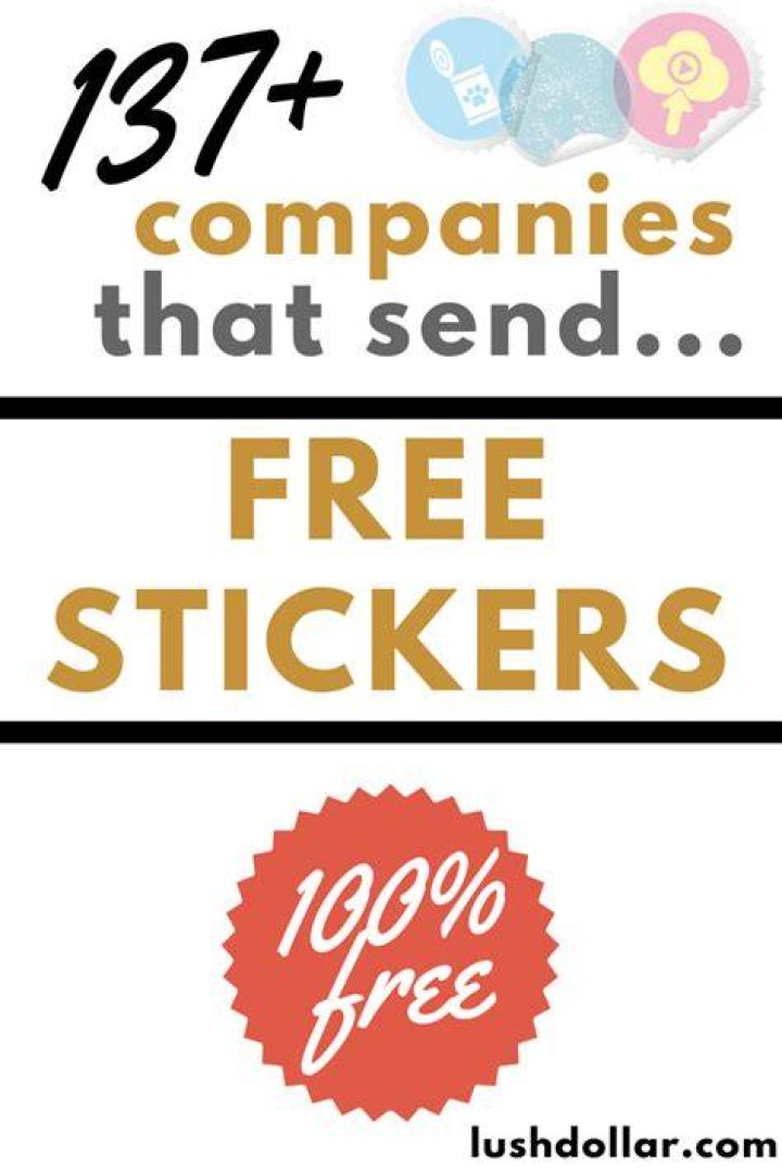 What companies have free stickers?
