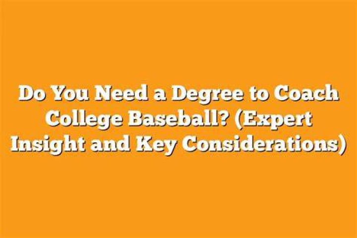 What degree do you need to coach college sports?