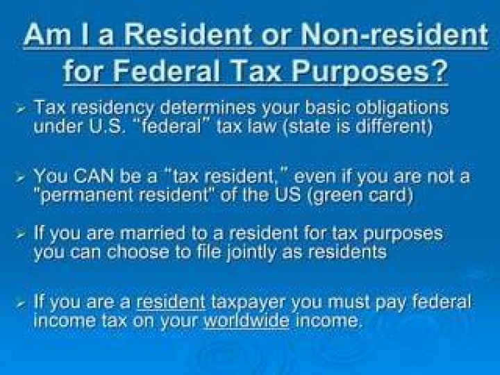 What determines your residency for tax purposes?