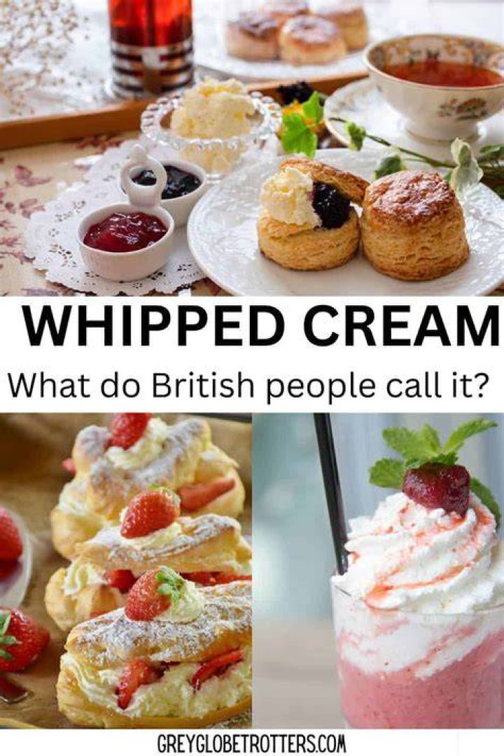 What do British people call whipped cream?