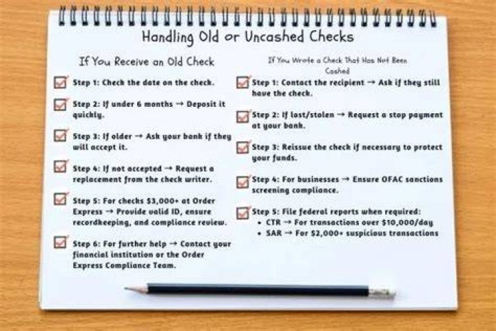 What do I do if I find an old uncashed check?