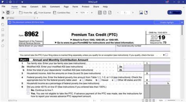 What do I need to fill out IRS Form 8962?