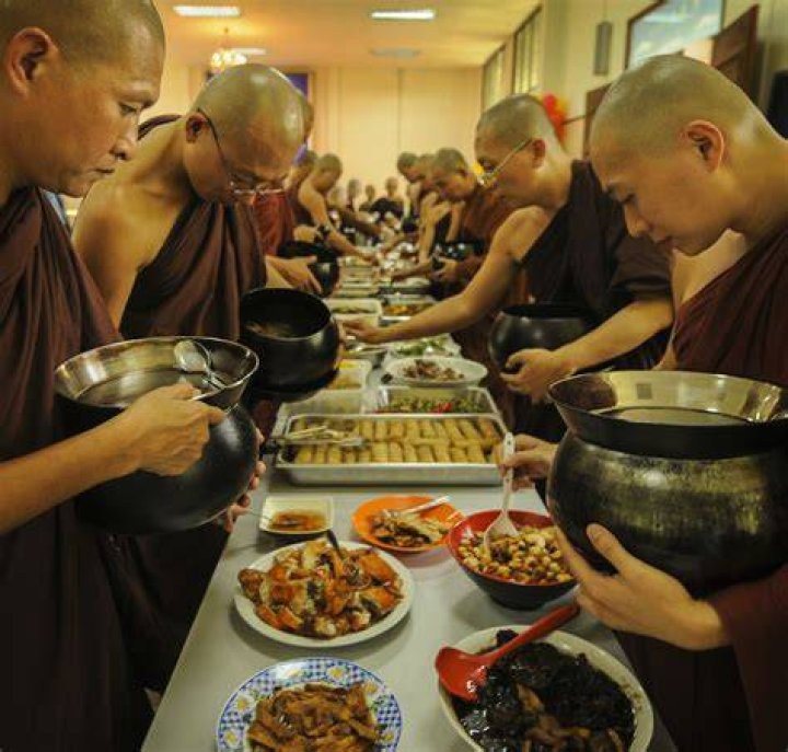 What do monks eat?