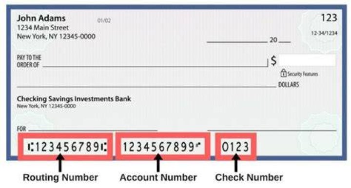 What do the numbers mean at the bottom of a check?