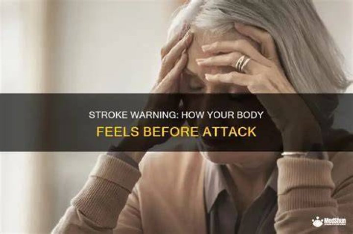 What do you feel before a stroke?