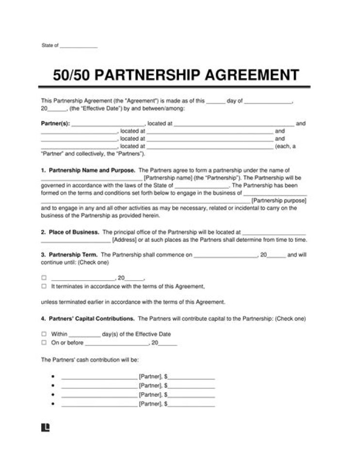 What do you need to know about a 50 50 partnership?