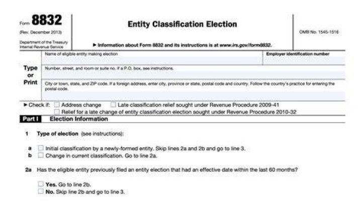 What do you need to know about IRS Form 8832?
