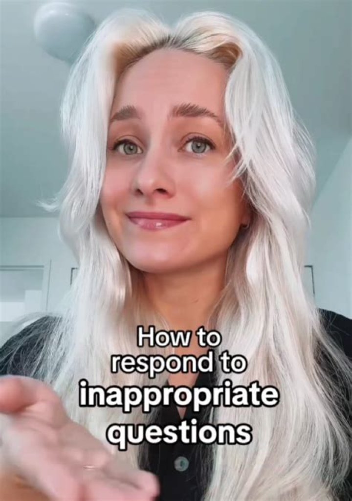 What do you say when someone asks an inappropriate question?