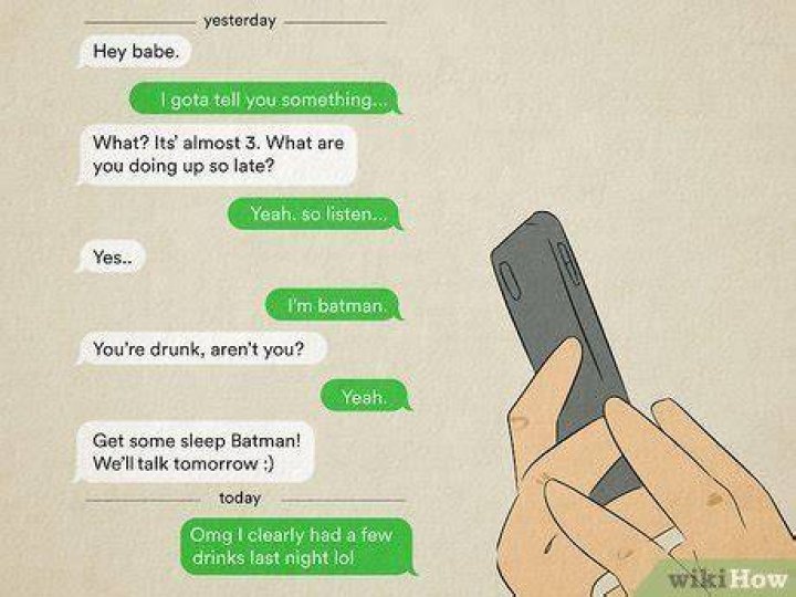 What do you say when someone drunk texts you?