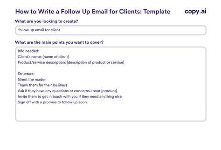 What do you say when you follow up with a client?