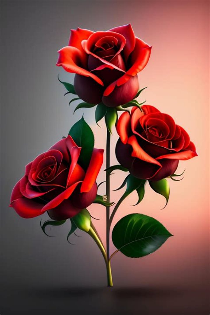 What does 3 red roses represent?