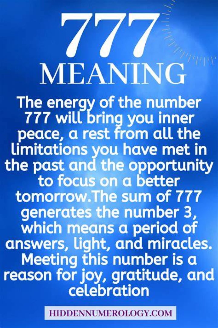What does 777 mean in a dream?