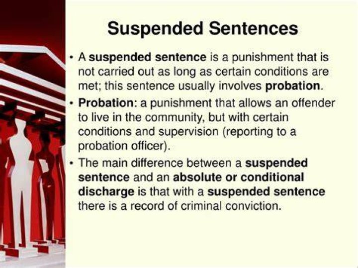 What does a 12 week suspended sentence mean?