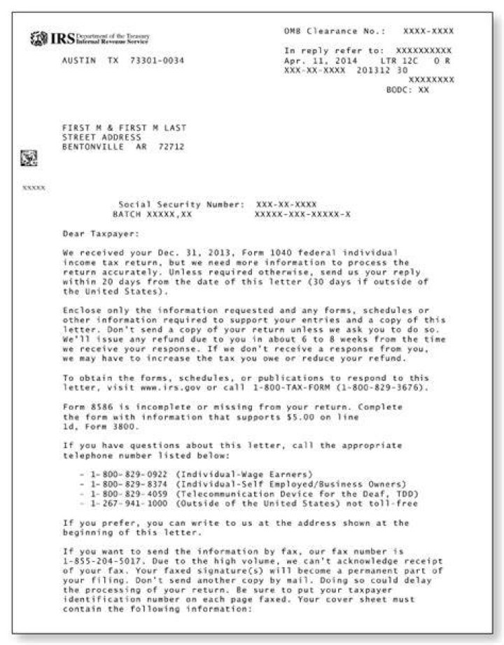 What does a letter 12C from the IRS mean?
