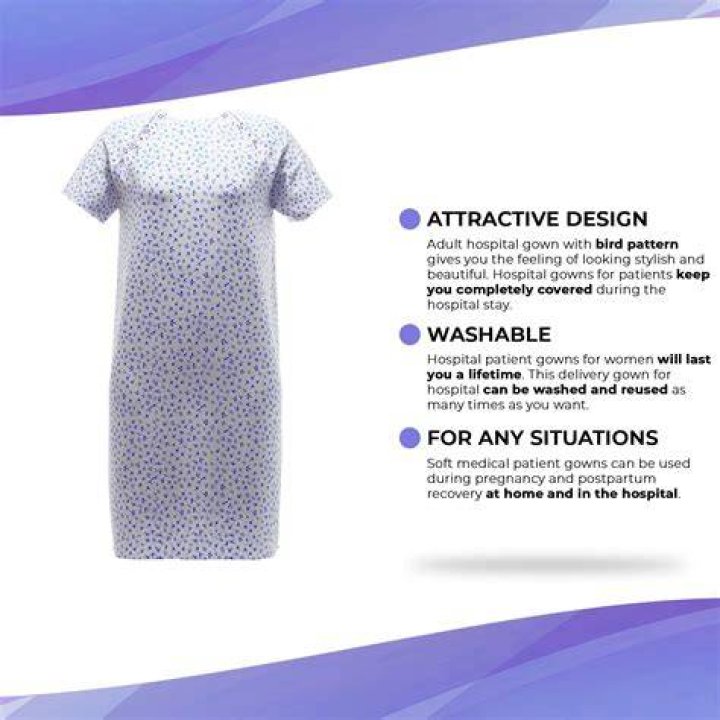 What does a purple hospital gown mean?