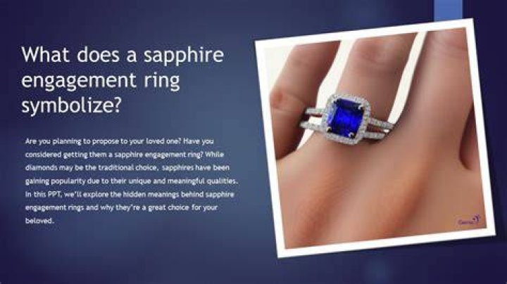 What does a sapphire engagement ring symbolize?