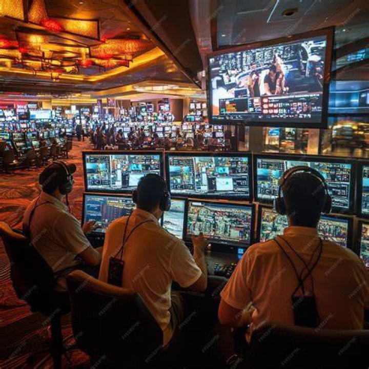 What does a surveillance operator do at a casino?