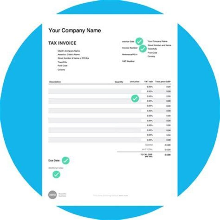 What does a tax invoice need to have?