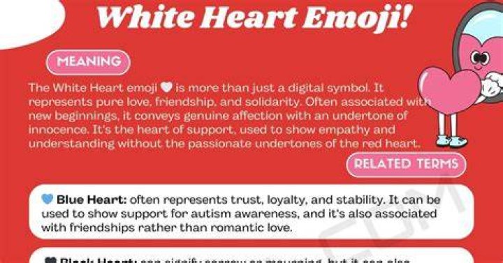What does a white heart mean?