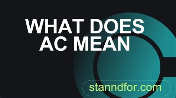 What does AC mean on k1?