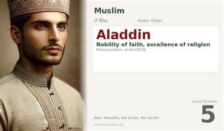 What does Aladdin mean in Arabic?