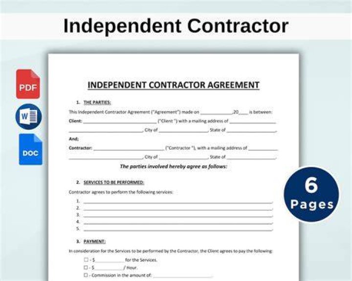 What does an independent contractor need to fill out?