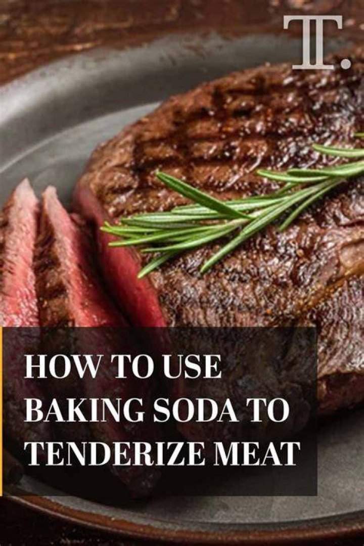 What does baking soda do to steak?