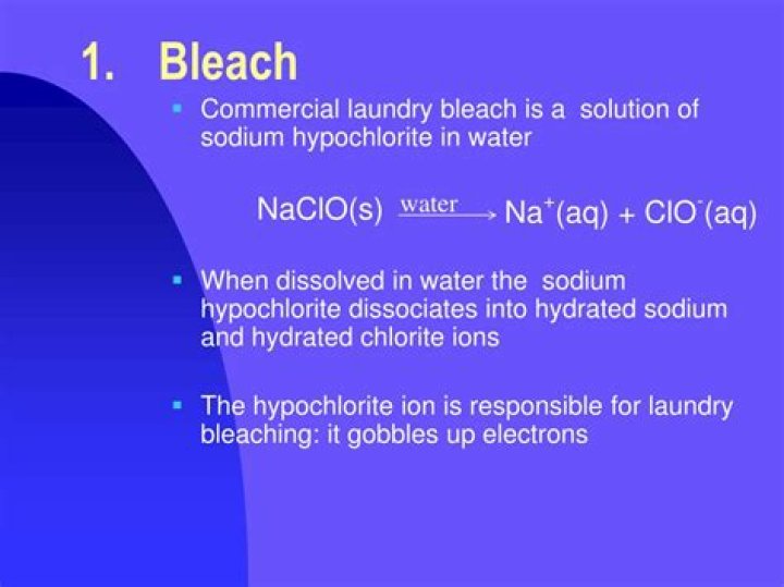 What does bleach turn into when it dries?