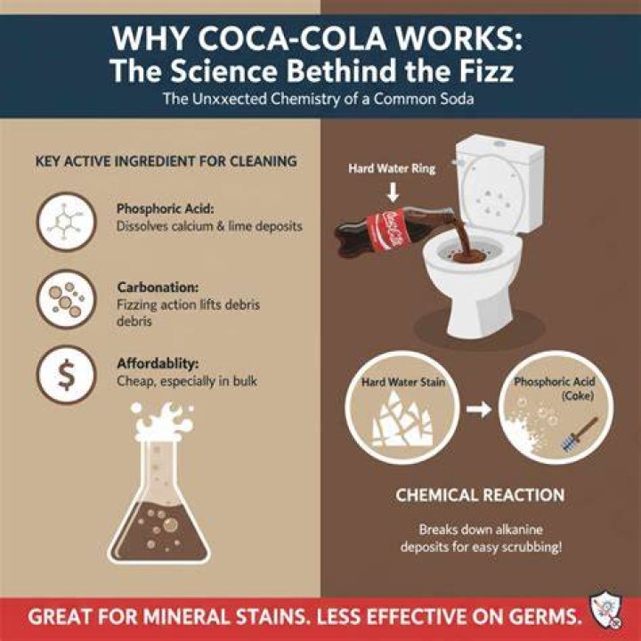 What does Coca-Cola do to a toilet bowl?