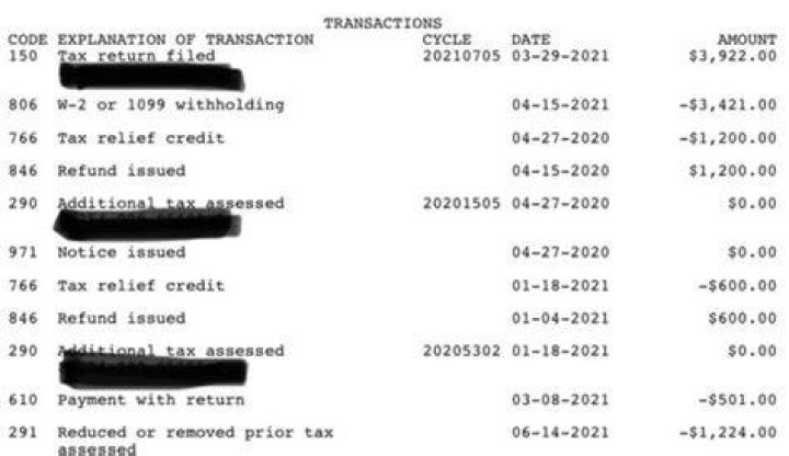 What does code 290 mean on transcript?