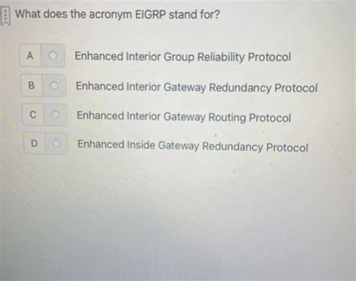 What does D stand for in EIGRP?