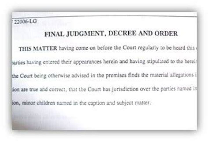 What does final Judgement mean in divorce?