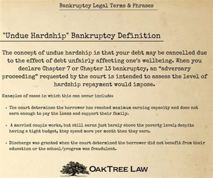 What does hardship mean in school?