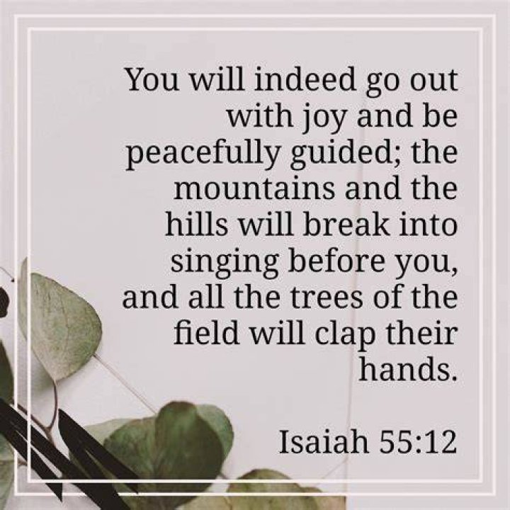 What does Isaiah 55 12 mean?
