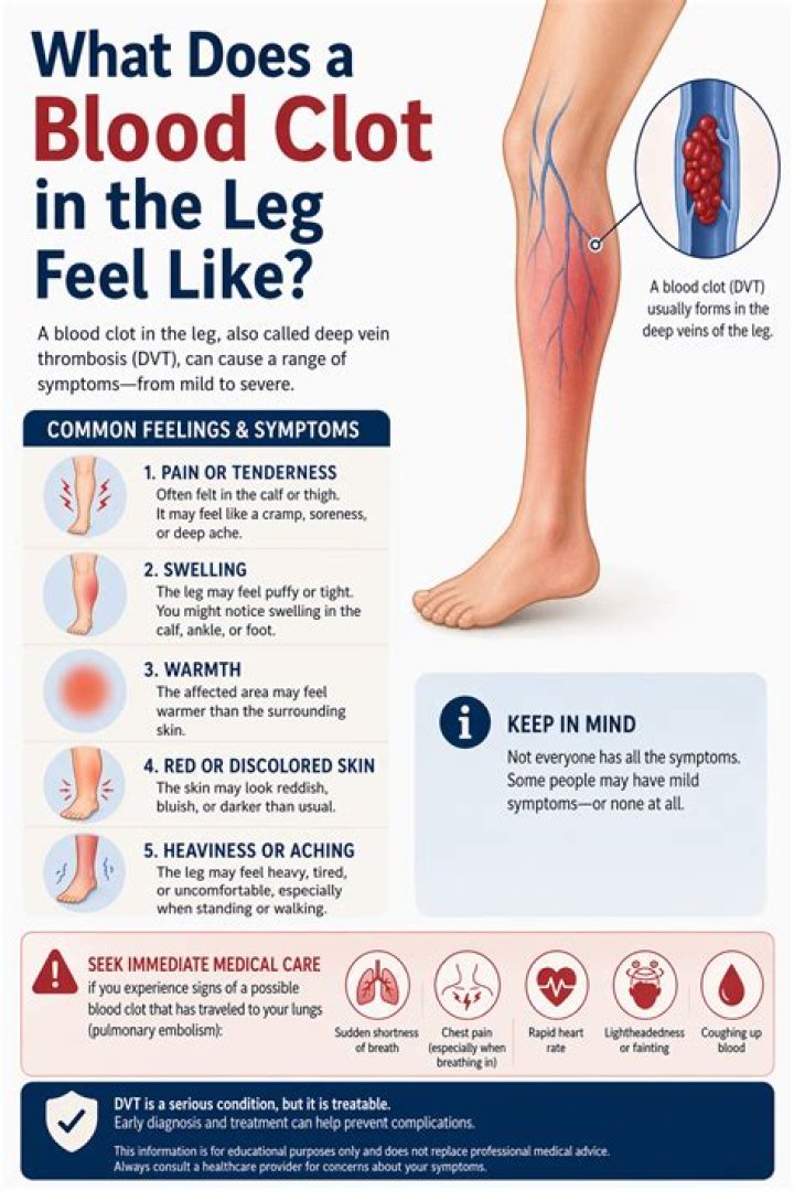 What does it feel like when blood clots move?