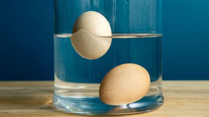 What does it mean if an egg stands up in water?