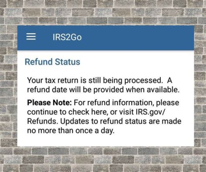 What does it mean if IRS says refund is being processed?