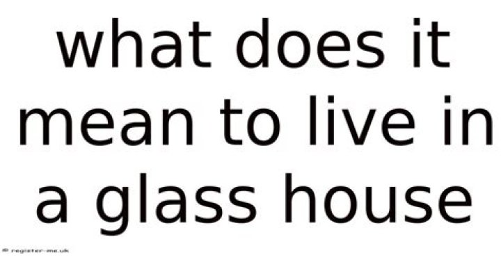 What does it mean to live in a household?
